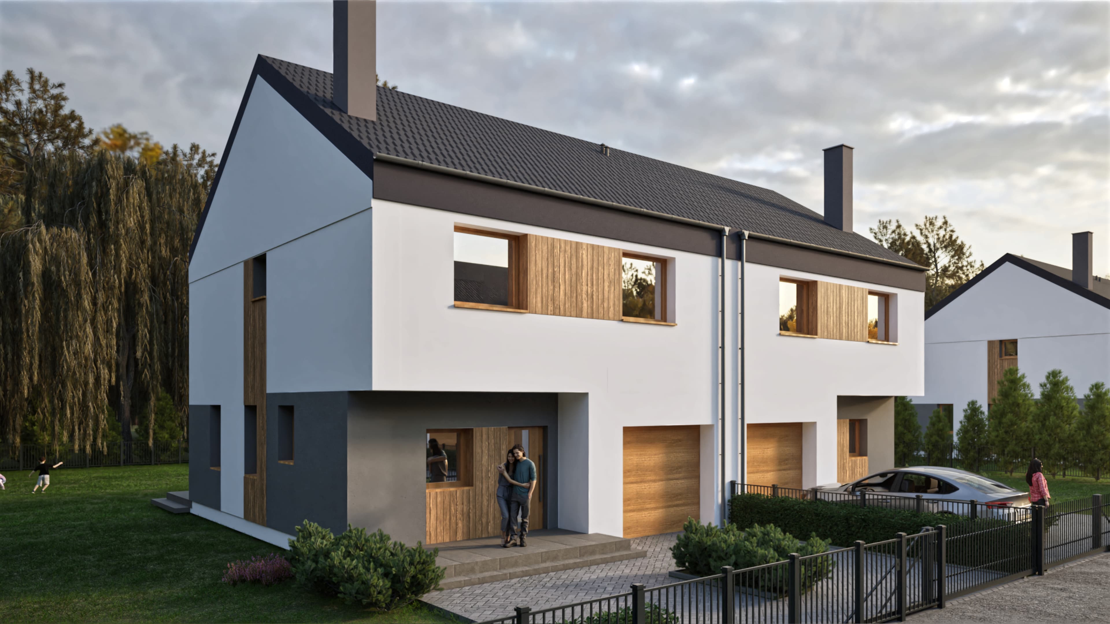 AKSIMA Osiedle Osowiec - nowoczesne domy w zabudowie bliźniaczej